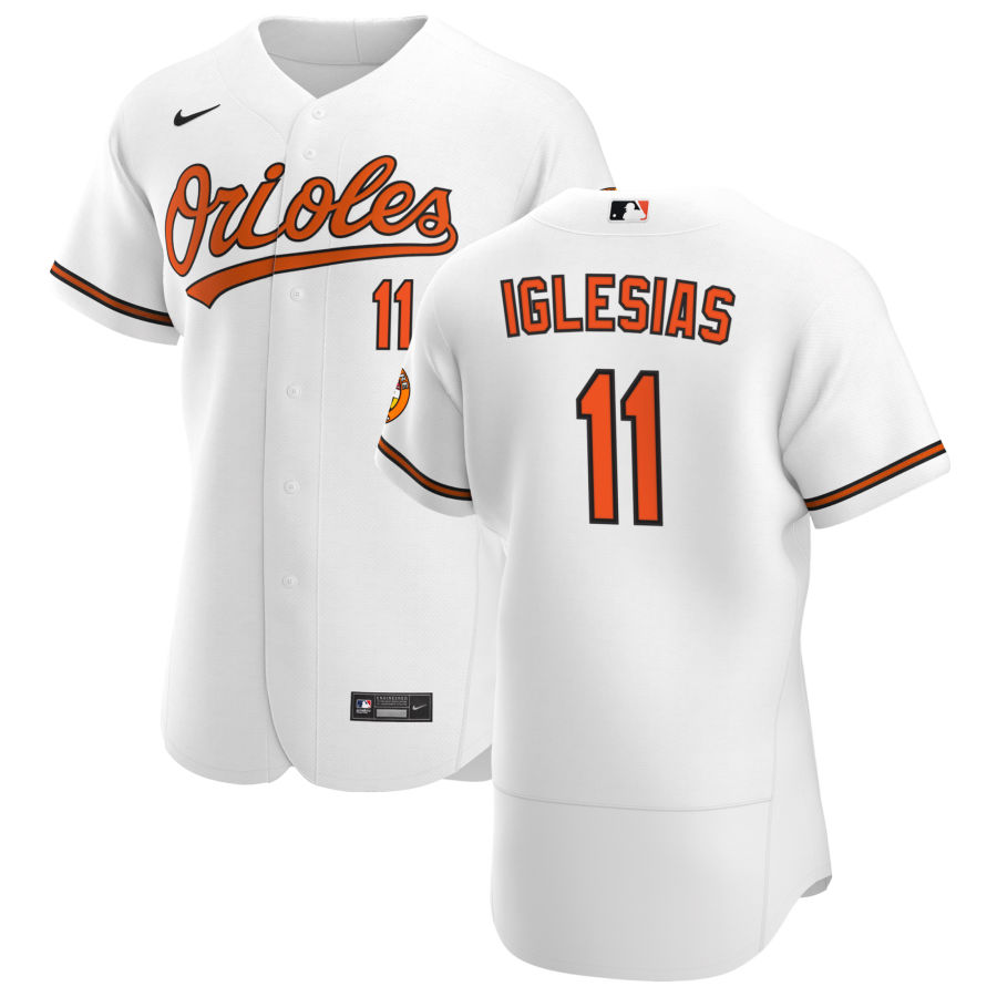 Baltimore Orioles #11 Jose Iglesias Men Nike White Home 2020 Authentic Player MLB Jersey->baltimore orioles->MLB Jersey